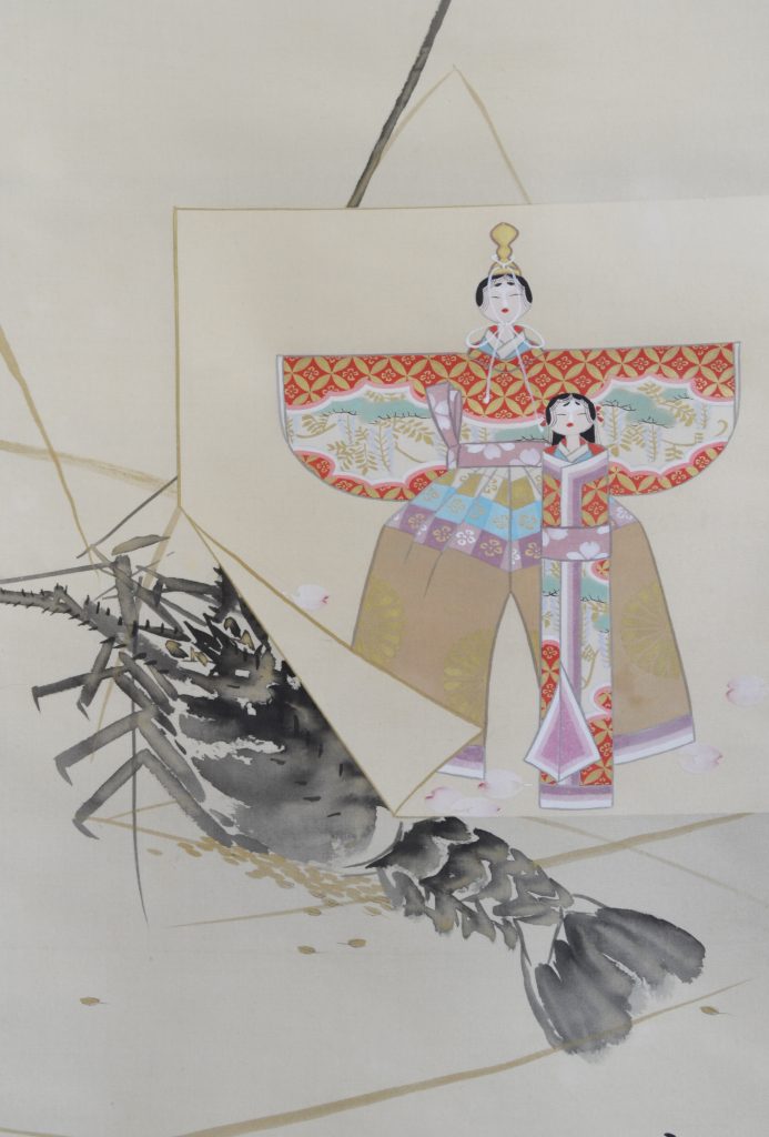 木村 武山 筆「お雛様」 絹本 箱有り – ギャラリーやすこうち