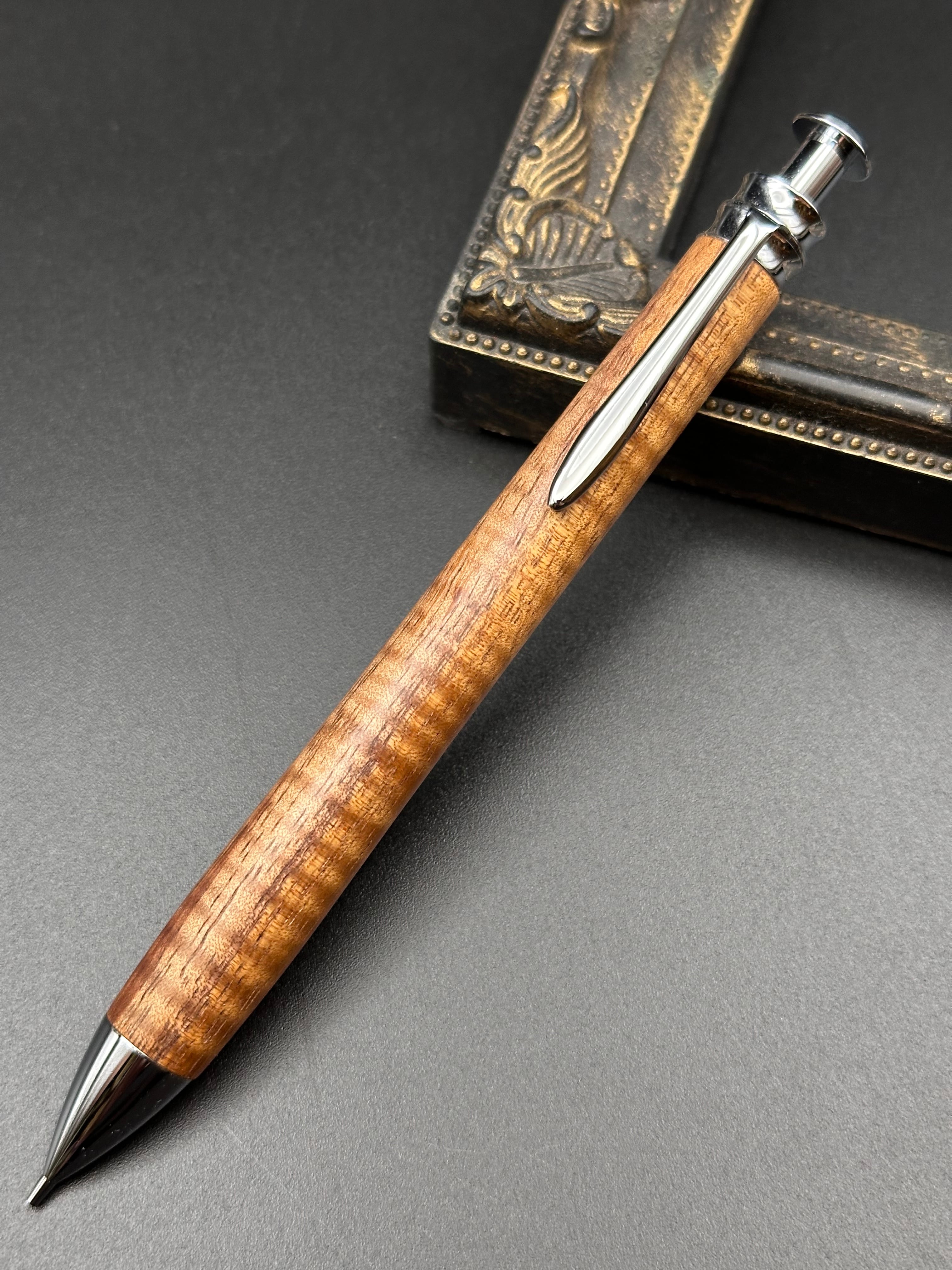 花梨(瘤)/ツイスト消しゴム(ステンレス) | Flamberg