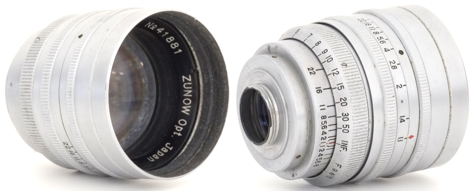 M42 MOUNT SPIRAL: ZUNOW OPT. Japan ZUNOW-ELMO Cine 38mm F1.1