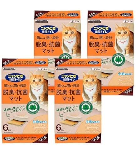 Amazon | ニャンとも清潔トイレ 花王 脱臭・抗菌マット 6枚入り×10個