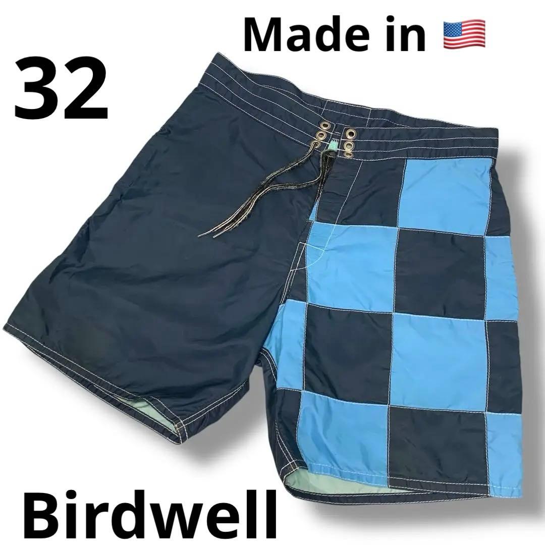 32 USA製BIRDWELL CHECKER BOARD SHORTS Pilgrim + Birdwell 310 Checkerboard Board Shorts