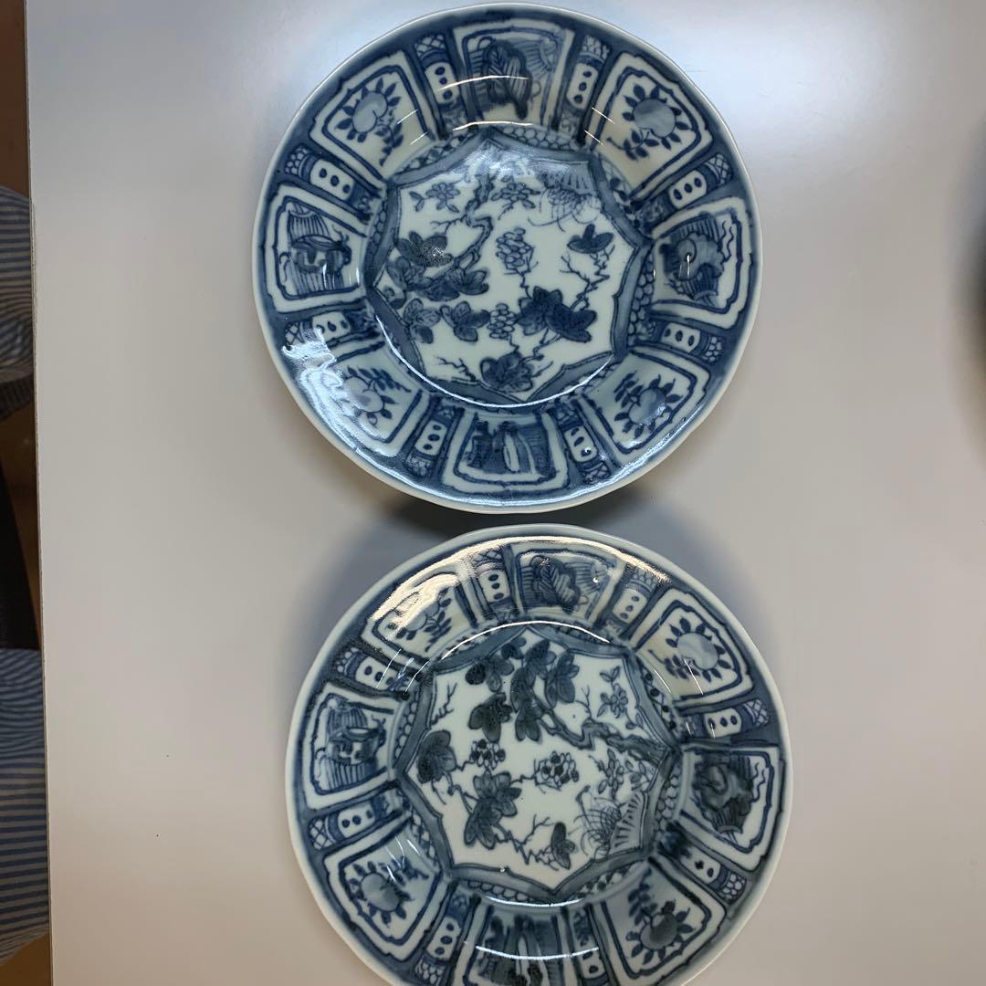 中国染付お皿2点 中国染付お皿2点 中国染付お皿2点