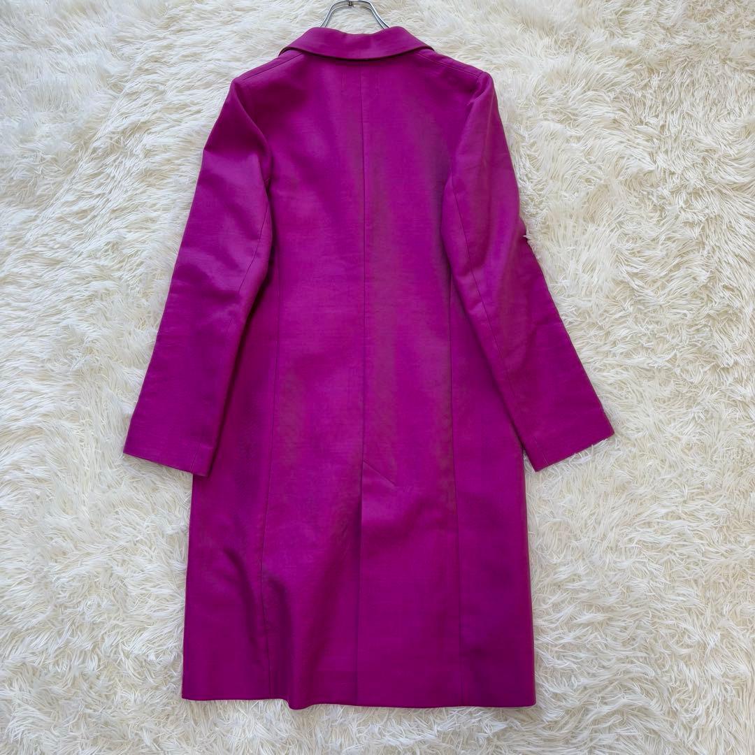 PS PaulSmith✨チェスターコート 裏地チェック ロング丈 ピンク 現行