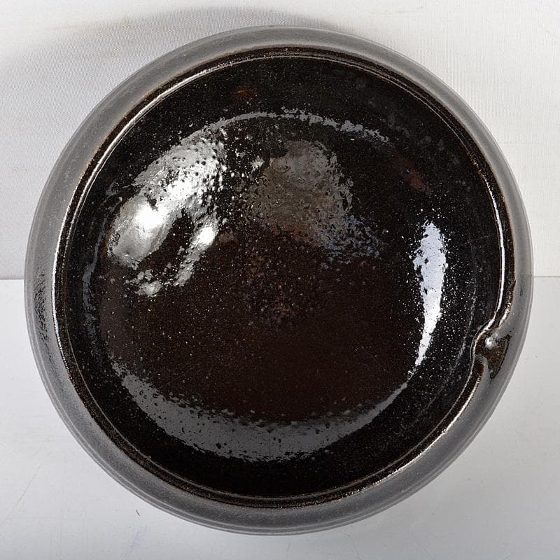 芳幽軒 加藤石春作 黒楽 菓子器 共布共箱 M R5391 - メルカリ