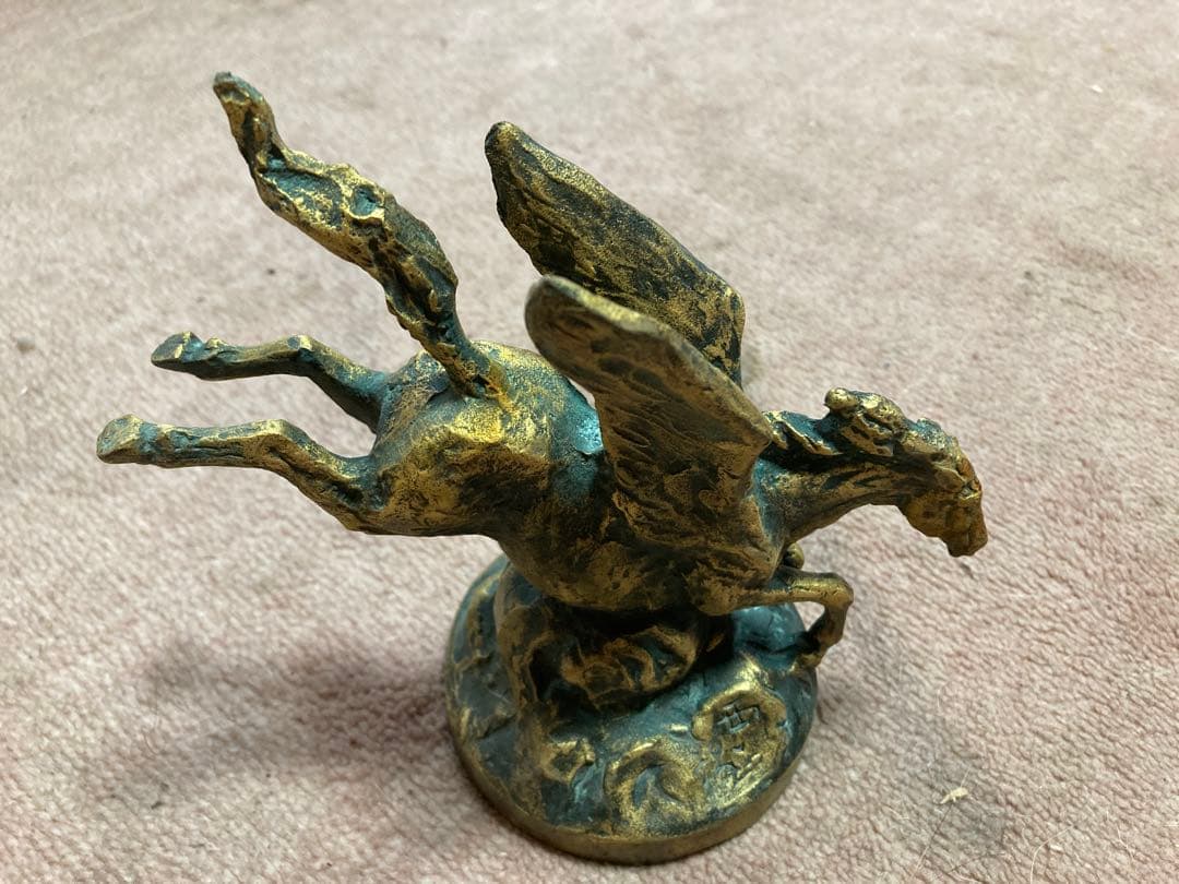 ぽ*れ様 北村西望 彫刻 西望作 銅製 馬　ペガサス　骨董品 美術品　オブジェ置 ぽ*れ様 北村西望 彫刻 西望作 銅製 馬 ペガサス 骨董品 美術品