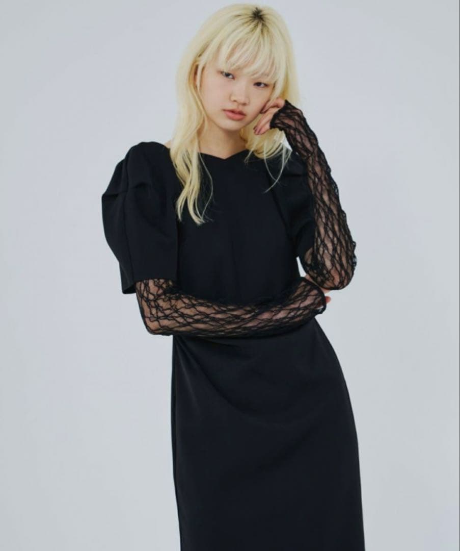 スーツ・フォーマル・ドレス ANDRESD / lace arm drape dress lace arm drape dress | ANDRESD