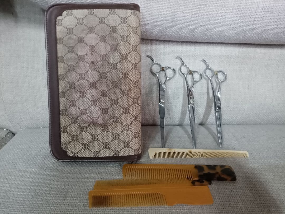 美容カットハサミ　仕上げ　スキニング　ケースセット 美容カットハサミ 仕上げ スキニング ケースセット
